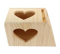 FONDOTIN Wooden Rabbit Food Feeder Rack Dual Grass Holder Stand, Multifunctional Two-in-one Feeder Manger for Guinea Pigs and Small Pets