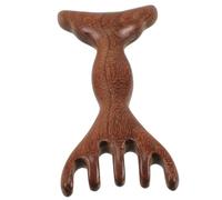 FONDOTIN Wooden Scalp Comb with Wide Teeth Ergonomic Grip Dual-function Head Massage and Scalp Grooming Tool for Men and Relaxation and Energy Balance