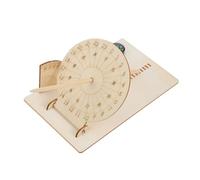 FONDOTIN Wooden Sundial Clock DIY Assembly Educational for Stem Learning Solid Sundial Kit for Teaching and Astronomy Simple and Science Experiment Model