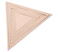 FONDOTIN Wooden Triangle Pottery Molds Set of 6 Geometric Forming Rails for Clay Handbuilding Plates, Ceramic Craft Modeling Tools Concentric Cutting Guides, 14-35cm