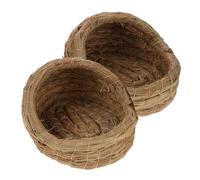 FONDOTIN Woven Chicken Nest 2pcs Cozy Sleep Bed for Egg Laying and Breeding Suitable for Chicken Sizes Easy to Clean