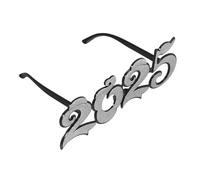 FONDOTIN Year Eyeglasses Silver Photo Props Party Eyewear Fun Eye Decoration for Year's Eve Celebration and Festive Gatherings