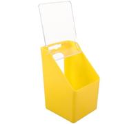 FONDOTIN Yellow Pigeon Feeding Container Hanging Design Plastic Large Capacity Bird Feeding Cups Easy to Install of The Cage for Pet Birds