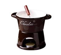 Fondue Cup - Ceramic Melting Butter Warmer, Personal Coffee Mug Fondue, Easy-to-Clean Design, Portable Size for Date Night, Birthday, Wedding, Appetizer, Dessert, Cheese, White Ceramic, 200ml