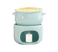 Fondue Cup, Heat Resistant Non-Stick Pot with Stove | Chocolate Melting Cup with Forks - For Cheese Marshmallow Butter Dessert Drink Dinner Wedding Party Birthday