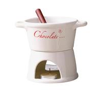Fondue Mug Chocolate Melting Cup Cookware Candy Hot Pot, Personal Chocolate Fondue Set of 2, Ceramic Meltie Cup with Fork & Candle, Melted Sweet Mugs for Butter Cheese, for Cooks Kids Adults