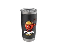 Fondue Party Funny Cheese Lover Design Stainless Steel Insulated Tumbler