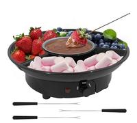 Fondue Pot Electric Set for Chocolate and Nacho Cheese, Chocolate Fondue Kit with Dipping Forks, Temperature Control, 9-ounce Detachable Bowl, Gift Set Date Night Idea Movie Night Game Night Gift Set