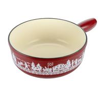 Fondue pot induction cast iron red Alpine Meadow 24cm