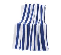 fonefunshop 100% Cotton Beach Towel Blue and White Stripes Oversized Thick Bath Towel 76x180cm