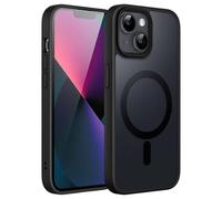fonefunshop Case Compatible With iP 13/14 Magnetic Translucent Shockproof TPU Phone Cover Skin Compatible Matte Black