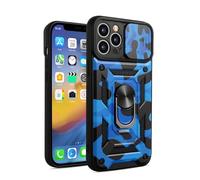 fonefunshop Case Compatible with iPhone 13 Pro Max in Blue Hybrid Armoured Cover Shockproof
