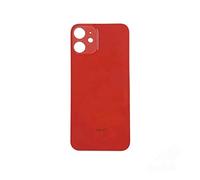 fonefunshop Glass Back Compatible With iPhone 12 Mini Plain In Red