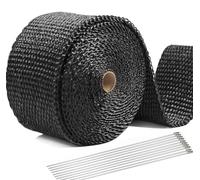 Foneso Car Exhaust Wrap, 15M Black Exhaust Tape