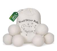 Foneso Foneso 100% Handmade New Zealand Wool Dryer Balls Pack of 6 Reusable Laundry Balls Dryer Balls for Tumble Dryers and Down Jackets, Dryer Sheets