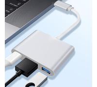 Fonestuff - USB C to HDMI 4K Multiport Adapter, HDMI Output, USB 3.0 and USB-C Type-C Fasting Charging Port to Digital AV Hub for iPhone 15 16, Samsung MacBook Pro/Air, iPad Pro,