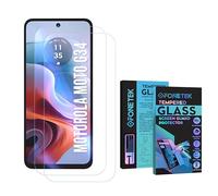 Fonetek, for Motorola MOTO G34, Pack of 2, TEMPERED GLASS Screen Protector LCD Guard Case Cover - Clear