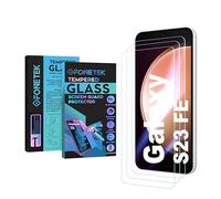 Fonetek, for Samsung Galaxy S23 FE, Pack of 3, TEMPERED GLASS Screen Protector LCD Guard Case Cover - Clear