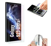 Fonetek® Pack of 2, Clear Hydrogel Unbreakable Screen Protector Shield Guard Cover [Full Coverage] [Dry-Fit] [NOT Glass] [Ultra tough] for Samsung Galaxy S23 Ultra