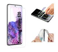 Fonetek® Pack of 2, Compatible with Galaxy S20, Invisible Clear Hydrogel TPU Screen Protector Shield Guard Cover [Full Coverage] [Dry-Fit] [NOT Glass] [Ultra tough] for Samsung Galaxy S20 (6.2")