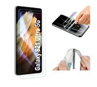 Fonetek® Pack of 2, Compatible with GALAXY S21 Ultra 5G, Invisible Clear Hydrogel TPU Screen Protector Shield Guard Cover [Full Coverage] [Dry-Fit] [NOT Glass] for Samsung Galaxy S21 Ultra 5G
