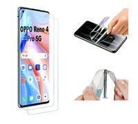 Fonetek® Pack of 2, Compatible with OPPO Reno 4 Pro 5G Clear Hydrogel TPU Screen Protector Shield Guard Cover [Full Coverage] [Dry-Fit] [NOT Glass] [Ultra tough] for Oppo Reno 4 Pro 5G