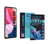 Fonetek® Pack of 2, To Fit Galaxy M23 5G TEMPERED GLASS Screen Protector LCD Guard Case Cover for Samsung Galaxy M23 5G [9H Hardness] [Crystal-Clear] [Scratch-Resistant] [Bubble-Free]
