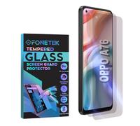 Fonetek® Pack of 2, To Fit OPPO A76, PRIVACY Anti-Spy Tempered Glass Screen Protector LCD Guard Case Cover