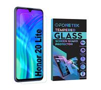 Fonetek® To Fit Honor 20 Lite, TEMPERED GLASS Screen Protector LCD Guard Case Cover for Honor 20 Lite [9H Hardness] [Crystal-Clear] [Scratch-Resistant] [Bubble-Free]