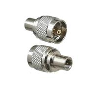 FonFou 2pcs Connector Adapter UHF PL259 Male Plug To FME Male Plug RF Coaxial Converter Straight
