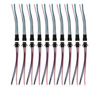 FONGKNOX 10 Pairs 3 Pin SM Male Female Plug LED Connector 10 cm Long line 24 AWG LED Controller Maternal Connector Cable for RGB 5050 3528 WS2801 LED Light Band Adapter kit