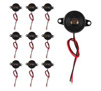 FONGKNOX 10 Pcs in Pack Active Buzzer 87dB High Decibel Electric Piezo Alarm Sound Siren Buzzers Continuous Beep Speaker Ringer 3-24V 3300±500Hz Audible Alerts Signals Household or Industrial Uses