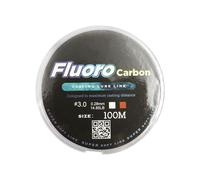 FONGKNOX 100M Fluorocarbon Fishing Line 100% Fluoro Leader Line Virtually Invisible Low Memory Sink Fast Clear High Sensitive Anti-Curl Abrasion Resistance Freshwater Saltwater Size 3.0 14.85LB/6.75KG