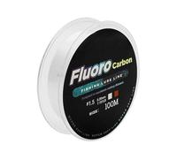 FONGKNOX 100M Fluorocarbon Fishing Line 100% Fluoro Leader Line Virtually Invisible Low Memory Sink Fast Clear High Sensitive Anti-Curl Abrasion Resistance Freshwater Saltwater Size 1.5 7.15LB/3.25KG