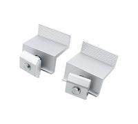 FONGKNOX 2PCS Solar End Clamp, 30mm Adjustable Solar Panel Mount, Solar Panel Z Bracket, Solar Panel Mount for RV, Roof, Wall, Roof Mount