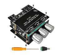 FONGKNOX Bluetooth Digital Audio Power Amplifier Board Module 2.0 Stereo Dual Channel 30W+30W with Bass and Treble Adjustment with USB BT AUX Input DC 9-24V 5.5x2.1 DC Socket DIY Audio ZK-302T