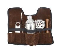 FONGKNOX Cocktail Shaker Set 304 Stainless Steel Bar Tools Bartender Making Kit 550ml Drink Mixing Set with Portable Carry Bag Travel Kit for Camping Outdoor