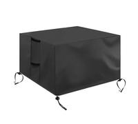 FONGKNOX Fire Pit Cover 82x82x61cm Waterproof Barbecue Gas Grill Square Firepit Cover for Outdoor Grill All Weather Protection Black