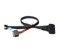 FONGKNOX MCIO Slimline SFF-8654 4i to SAS 8639 U.2 Adapter with 15-Pin SATA Power Cable, for Server and Data Center Systems