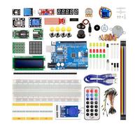 FONGKNOX Starter Kit Compatible with Arduino IDE Complete Ultimate Starter Kit Controller Board Power Supply Module Servo Motor Prototype Expansion Board for Beginner