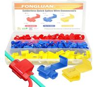 FONGLUAN 125pcs Solderless Quick Splice Wire Connectors,22-10 Gauge Scotch Lock Snap Electrical Wire Crimp Terminals Connector Assortment Set