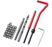 Fongmore 30 PCS Stainless Steel Thread Repair Kit M5x0.8mm Metric Thread Repair Insert Kit Compatible Hand Tool Set For Auto Repairing