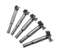 Fongmore 5 PCS 15mm 20mm 25mm 30mm 35mm Woodworking Forstner Drill Bits Sets High Carbon Steel Long Round Shank Hinge Hole Cutter Drill Bit Set For Wood Plastic Plywood