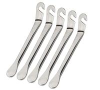 Fongmore 5 Pcss Stainless Steel Bike Tire Lever Bicycle Levers Tyre Spoon Iron Changing Tool Tire Pry Crowbar Set For Repair Bike Tube