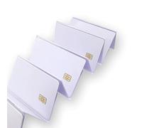 Fongwah 500pcs Contact Chip Card, Compatible with SLE4442, Complies with ISO7816 Protocol, for Hotel Key Cards, Access Control Cards/ID Cards