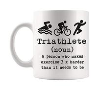 Fonhark - Funny Mug - Triathlete Coffee Mug. Keep Fit Sports Athlete Mug, 11 Oz Novelty Coffee Mug/Cup, White