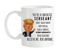 Fonhark - Funny Trump Sergeant Coffee Mug, Police Officer Novelty Cup, 11 Oz White
