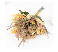 FonHNDG Artificial Flower Branches Artificial Lavender Flower Wedding Fall Table Decoration Bridal Bouquet(Orange Yellow)