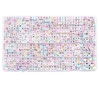 FonHNDG Bracelet Making kit 28grids Color Letter Beads Kits A-Z Square Round Alphabet Bead Set with Line for Jewelry Making Bracelet Necklace Beaded(Color 2)