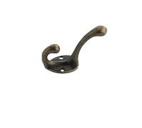 FonHNDG Coat Hooks 1pcs Hooks Bronze Retro Cast Iron Old Style Industrial Vintage Rustic Coat Easy Install with Screw Holes(378-bronze)